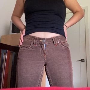 corduroy true religion bell bottoms